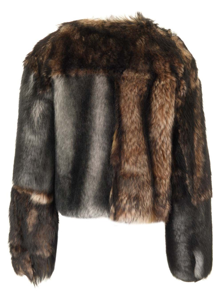 Durazzi Milano Crewneck Fur Coat Giacche - Multicolor | 4d5bf7ea48a270eb089a0f78288184816e901f9e