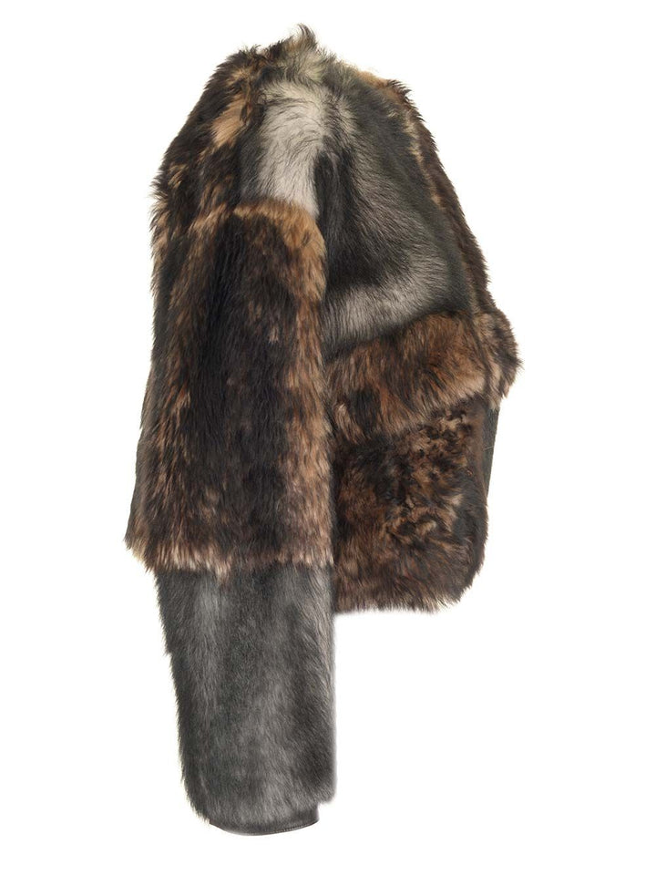 Durazzi Milano Crewneck Fur Coat Giacche - Multicolor | 864bf8e8edd51e7c024c53b5beefb01a69d5bca9