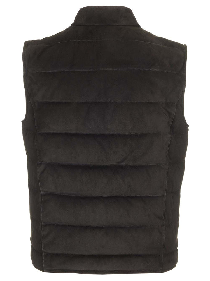 Al Duca D'Aosta Suede Padded Vest Giacche - Nero | 4841f5d766a50faa1f16ffc26425b79563857345