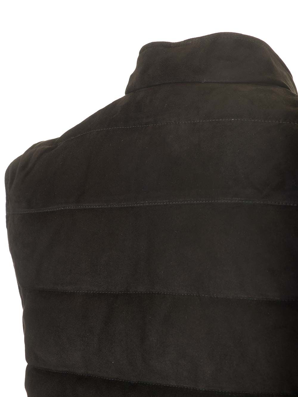 Al Duca D'Aosta Suede Padded Vest Giacche - Nero | 4ec4ecf1159bafcd137a2c25be3d64c38c990aaf