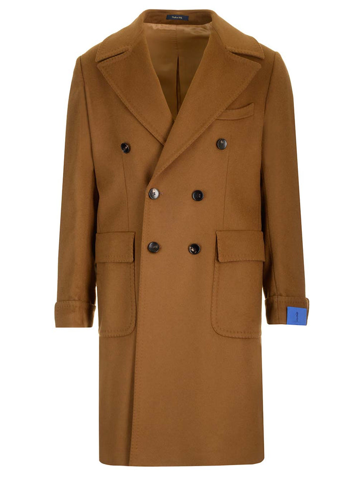 Guarinucci Ulster Tobacco Coat In Virgin Wool And Cashmere Coats - Marrone | 249b84253068a9832f0788b208187a76a441078d