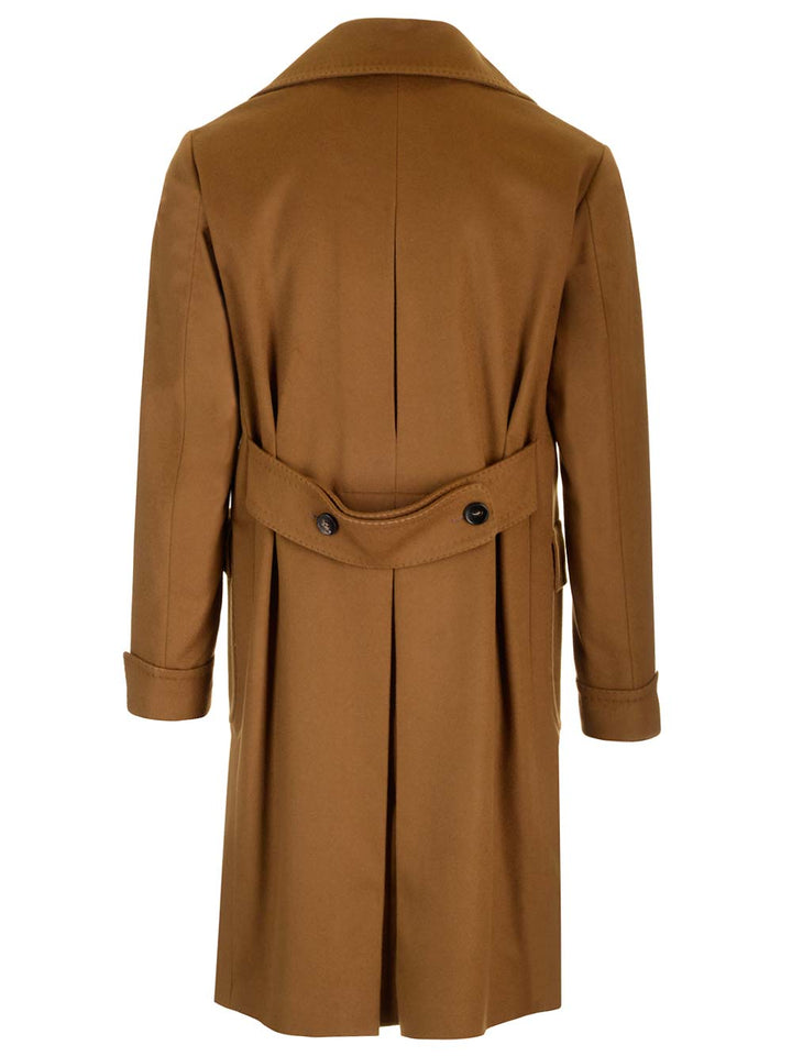 Guarinucci Ulster Tobacco Coat In Virgin Wool And Cashmere Coats - Marrone | 46efbec83ee0ee17c40434e7b02a5c42025f42f7