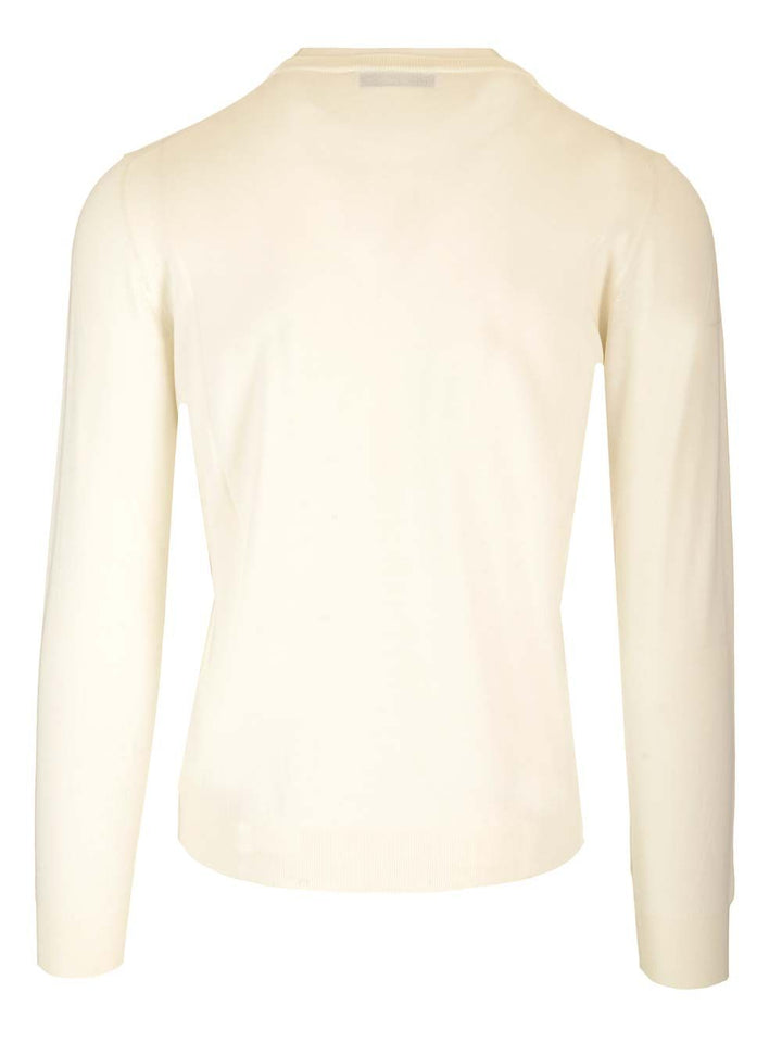 Mauro Ottaviani Crew Neck Sweater Knitwear - Bianco | 96ed50ca8cf03f4a84ffab9d72f6176c189f76d2