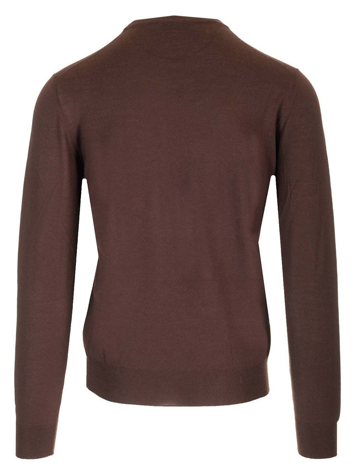 Mauro Ottaviani Crew Neck Sweater Knitwear - Marrone | b8be30547c928989cd6edb8878520f9d44a11db5