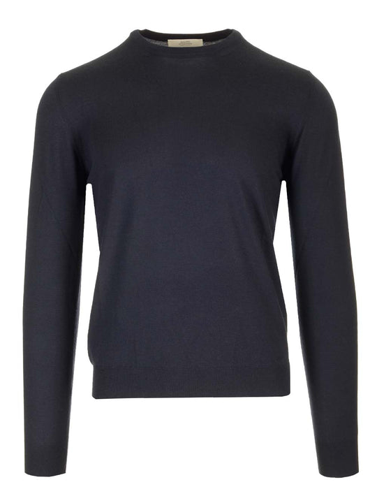 Crew Neck Sweater Knitwear Blu
