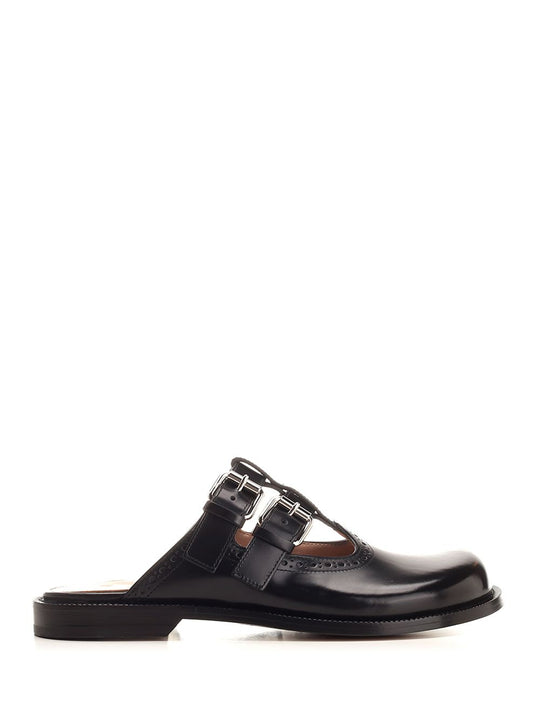 Mary Jane Mules Scarpe Basse Nero