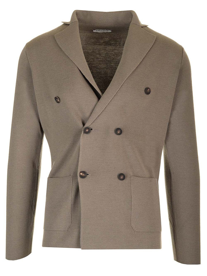 Al Duca D'Aosta Blue Double-Breasted Jacket Knitwear - Marrone | 0a8e11a8f35e6195554f633e231eefc03f8d9b0a