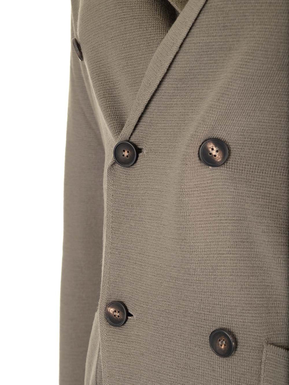 Al Duca D'Aosta Blue Double-Breasted Jacket Knitwear - Marrone | ab7a0849cde771827bf74980885a9974b43ba143