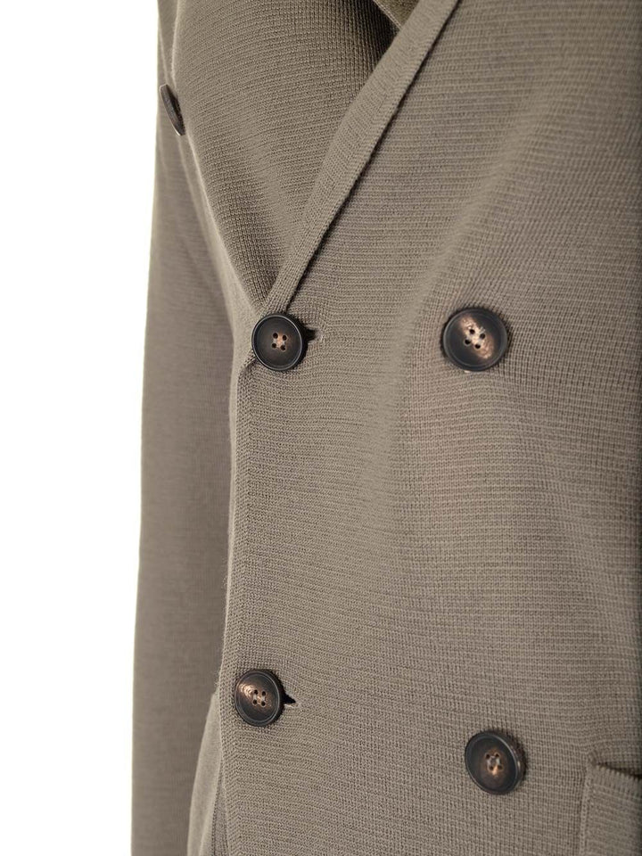 Al Duca D'Aosta Blue Double-Breasted Jacket Knitwear - Marrone | ab7a0849cde771827bf74980885a9974b43ba143