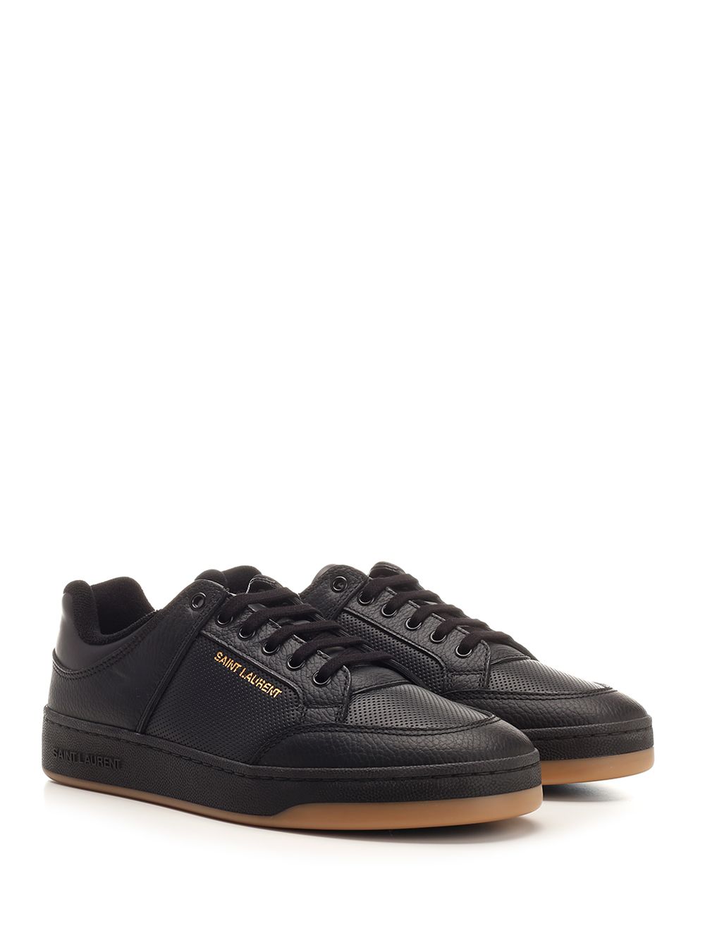 Saint Laurent Sl/61 Low-Top  In Perforated Leather Sneakers - Nero | eaa65d636dc3a8b01108dc71f1532a4b7259f4da