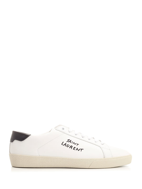 Court Sl/06 Optic White In Leather Sneakers Bianco