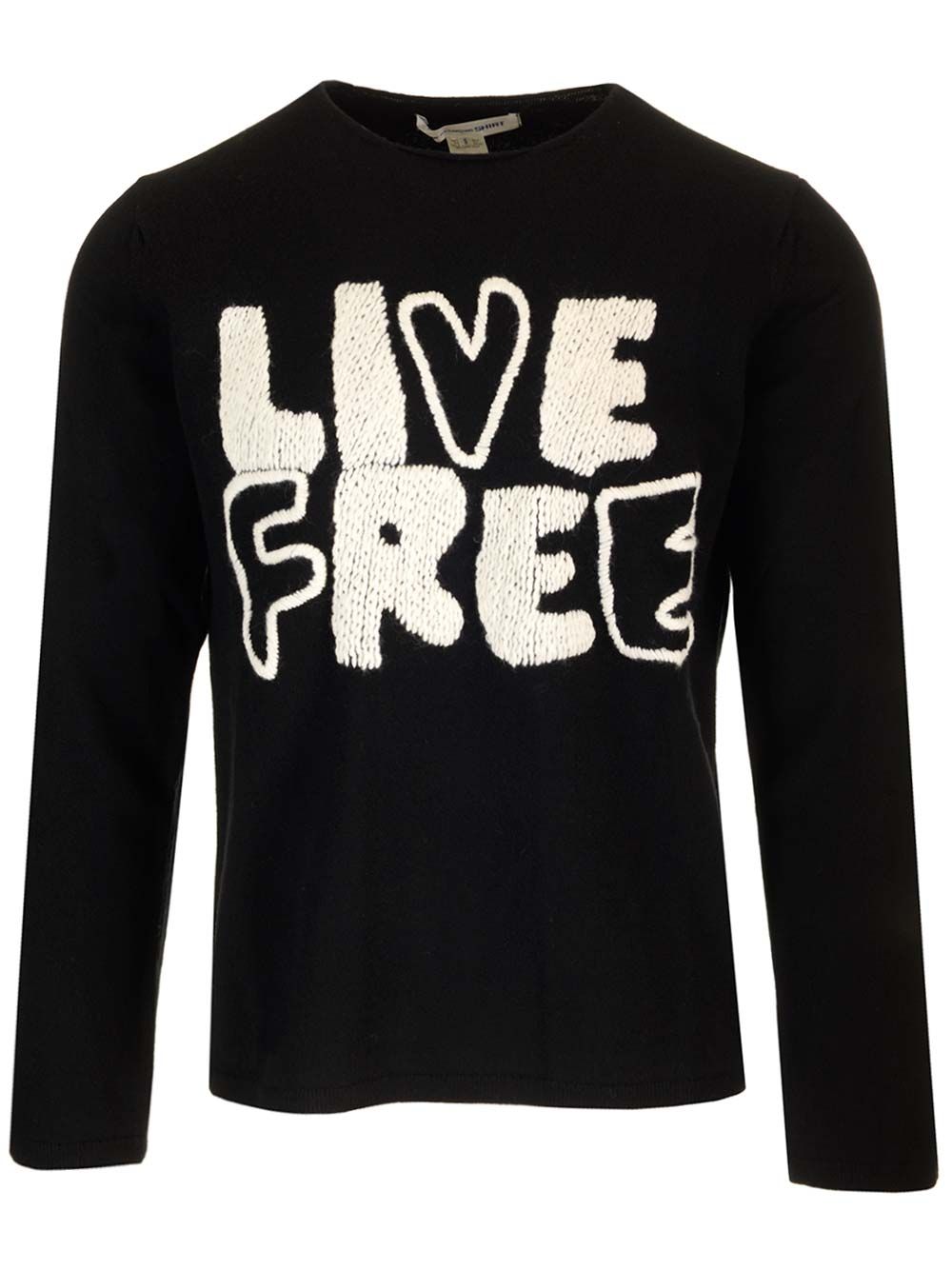 Comme Des GarçOns Shirt Live Free T-Shirt - Nero | e41a4c2921f339dd4dcbf6dc1b46e7175b634b78
