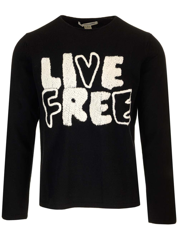 Comme Des GarçOns Shirt Live Free Knitwear - Nero | ba587c6fcccfa5a7f5c1609b7a7e97ecac1cbb9d