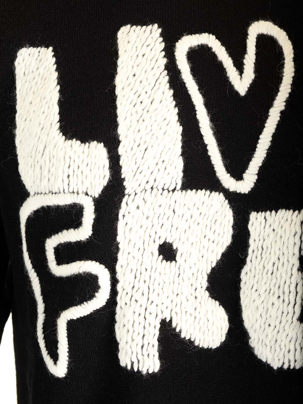 Comme Des GarçOns Shirt Live Free Knitwear - Nero | bcea4d5afa9e216d47f59cbbefdc0e79280129f6