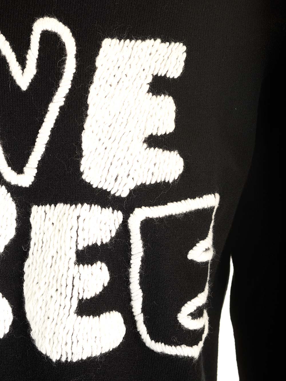 Comme Des GarçOns Shirt Live Free Knitwear - Nero | 95f60fd0c8ea3414b26781cdddc43f99a902af5f