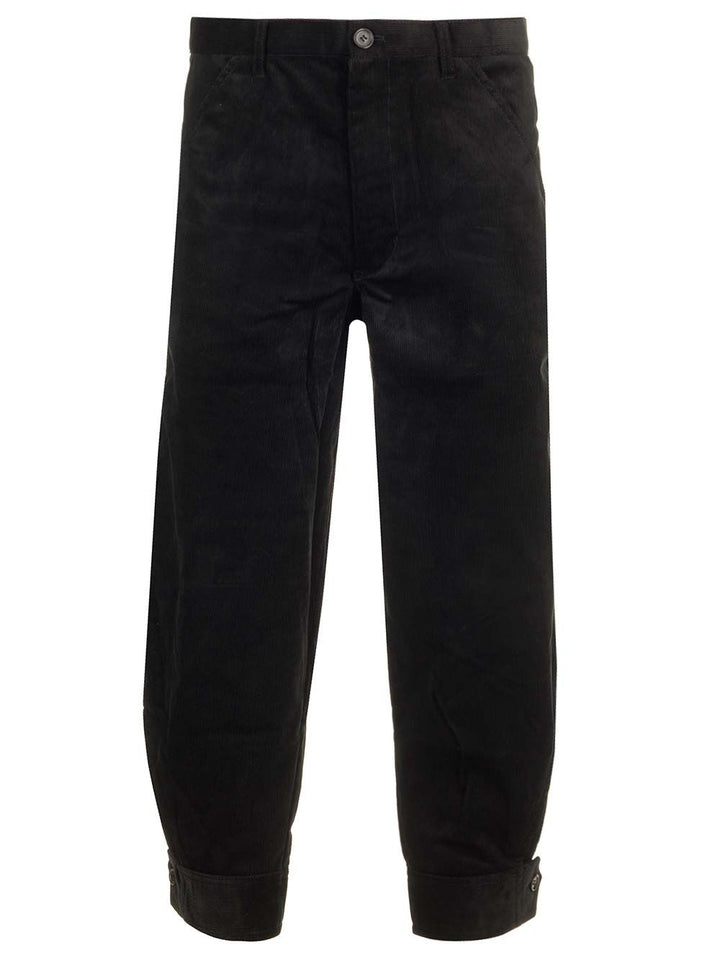 Comme Des GarçOns Shirt Cotton Velvet Trousers - Nero | addd244b48b3aa301296454fef91e355d082bef1