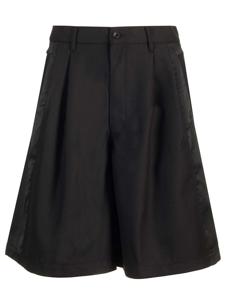 Comme Des GarçOns Shirt Wool Gabardine Shorts Trousers - Nero | 9866eeb8cb1c5b9d0b23b48fadd58ccb5da2843f