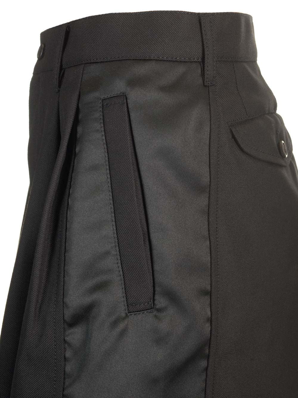 Comme Des GarçOns Shirt Wool Gabardine Shorts Trousers - Nero | 7ca550b679be4f8a68cae9fa2bf1f3a2388814f1