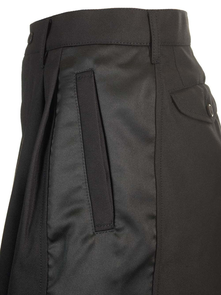 Comme Des GarçOns Shirt Wool Gabardine Shorts Trousers - Nero | 7ca550b679be4f8a68cae9fa2bf1f3a2388814f1