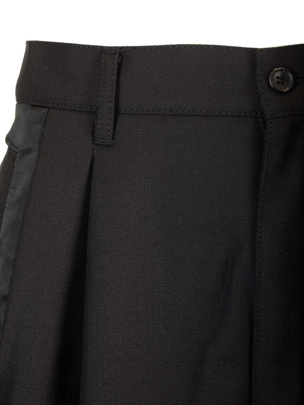 Comme Des GarçOns Shirt Wool Gabardine Shorts Trousers - Nero | 7d1bff039ed352198eca2b35f9b06bc0aec5717a