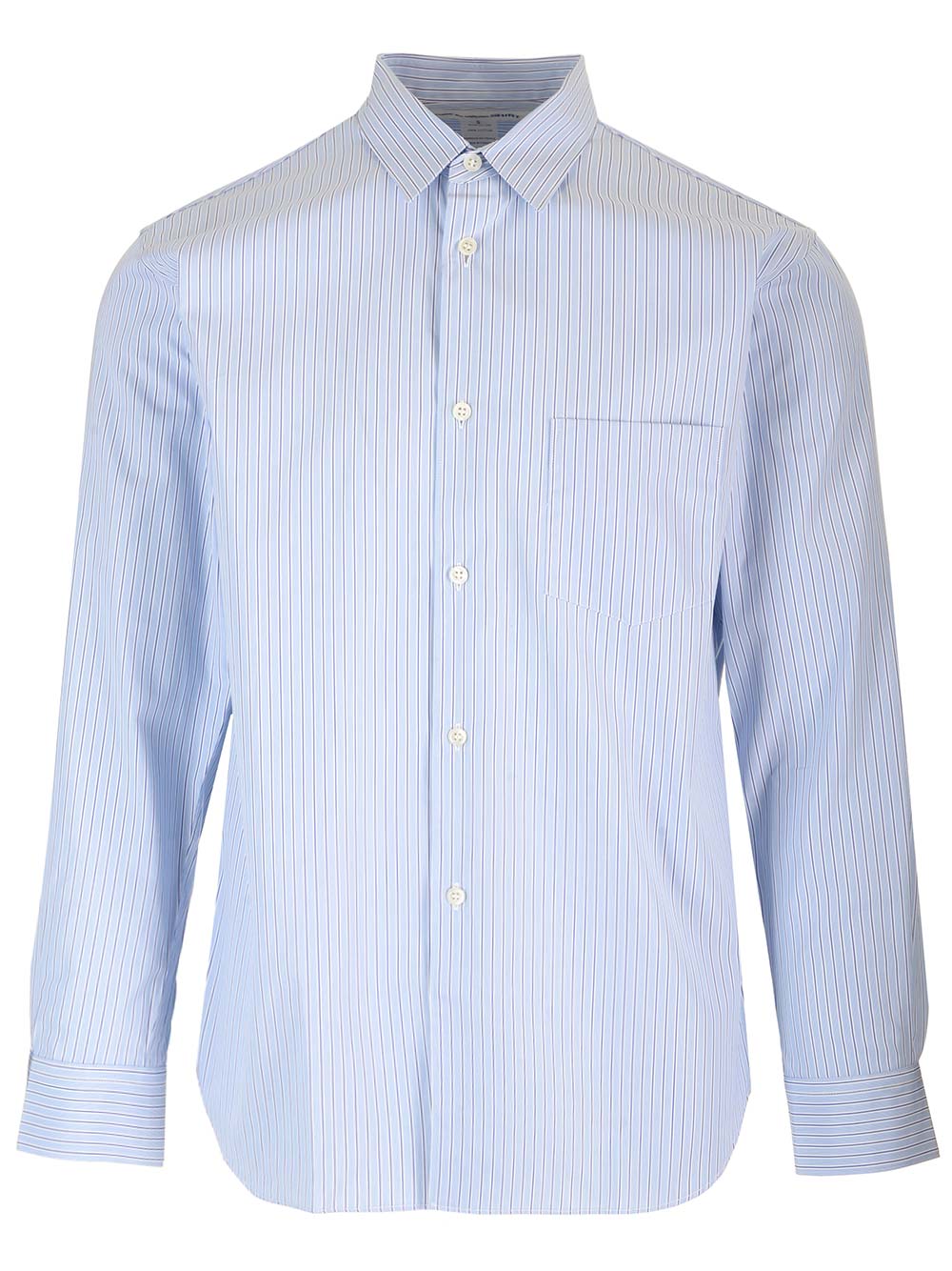 Comme Des GarçOns Shirt Striped Cotton Shirt Shirts - Light blue | efcef429487d86780497f88336224c9a2b475168