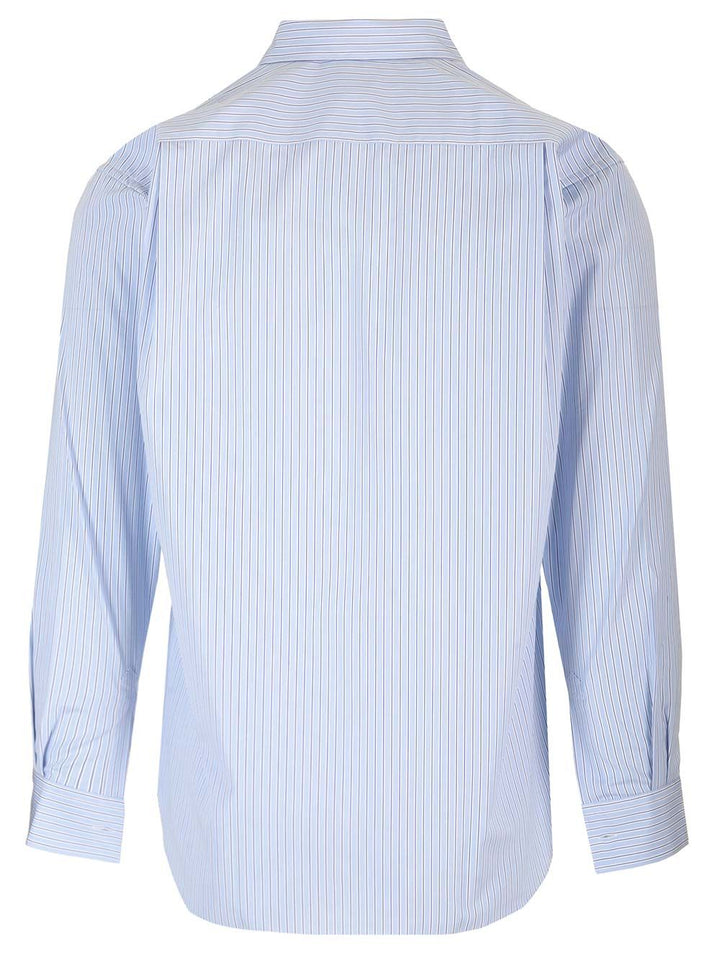 Comme Des GarçOns Shirt Striped Cotton Shirt Shirts - Light blue | 034c065b7e296a25bd4414637ec5acd0ef305d18