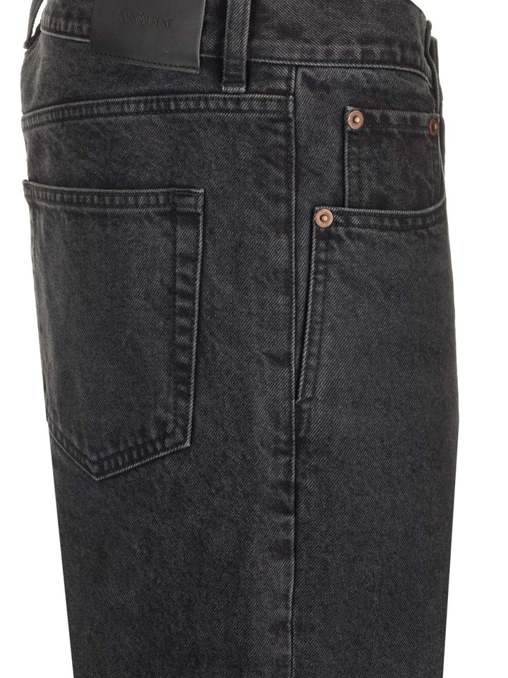 Saint Laurent Straight-Leg Jeans - Nero | cc3390a6dff6c4f97d3f236fd97d48951ee017a1