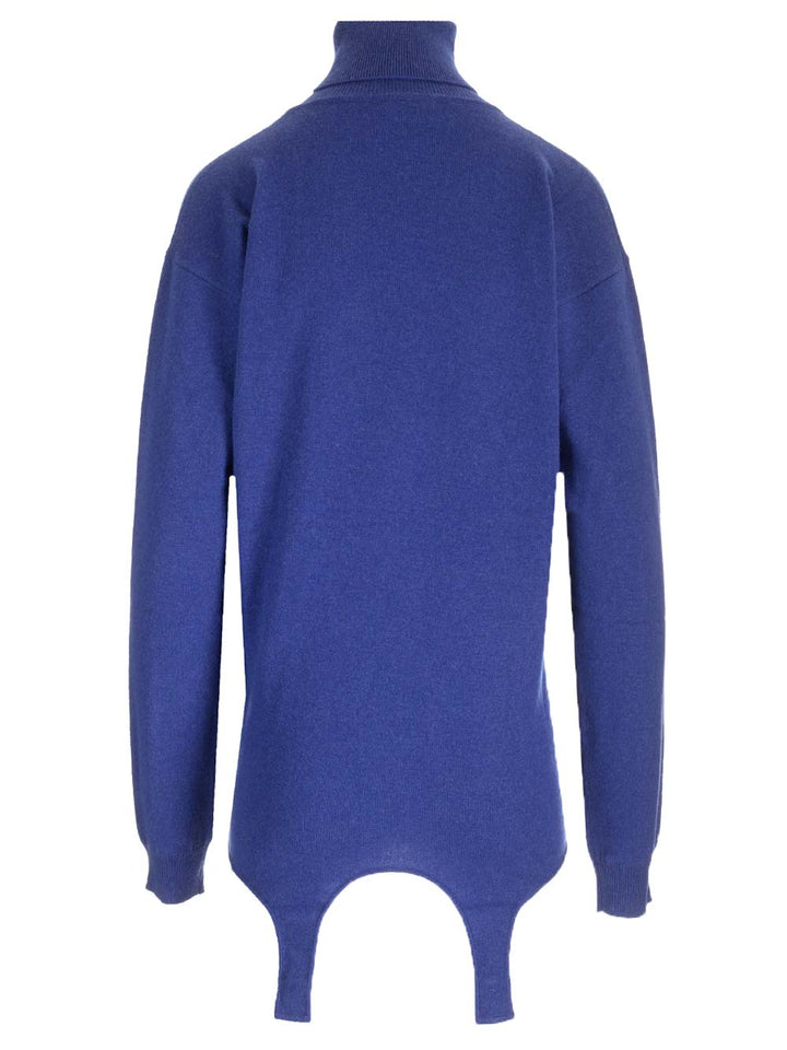 Saint Laurent Cashmere Turtleneck Knitwear - Blu | 09b0fad0767083476531b992e643ded5059f9bb0