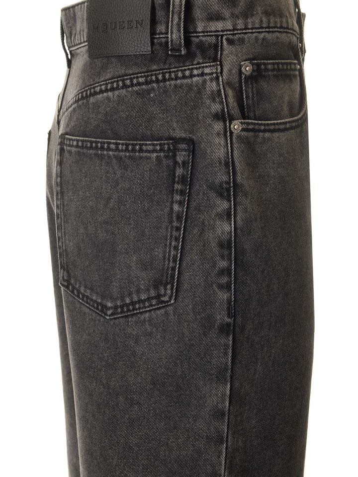 Mcqueen Low Waist Jeans - Nero | 5856714eaf193279d64bdb12d69041fc6846848c