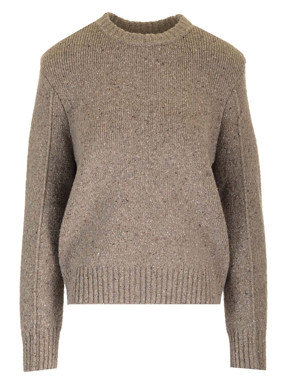 Bottega Veneta Medium Weight Wool Tailored Sweater Knitwear - Beige | 2e40d129182265a4d9548aa45868f36fe749cb9d