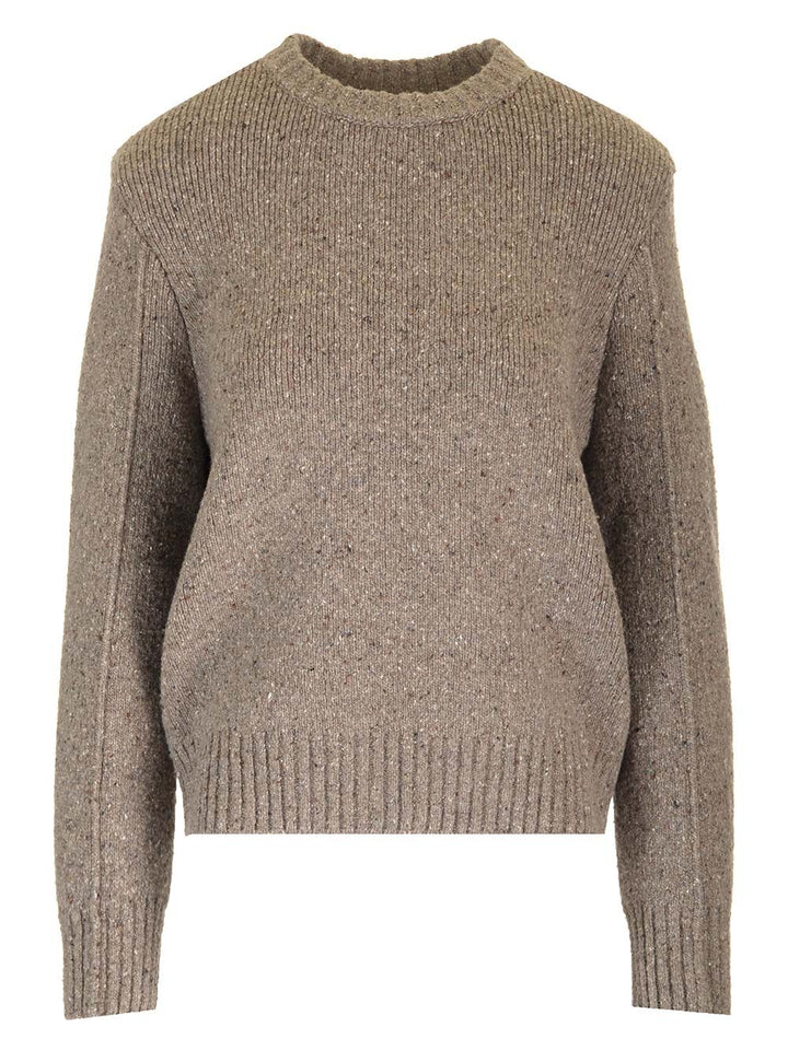 Bottega Veneta Medium Weight Wool Tailored Sweater Knitwear - Beige | 2e40d129182265a4d9548aa45868f36fe749cb9d