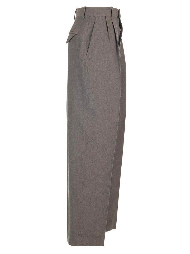 Bottega Veneta Stretch Wool Tricotine Trousers - Grey | 94e54e39271eeefae4cceb40d2b853af80da1915