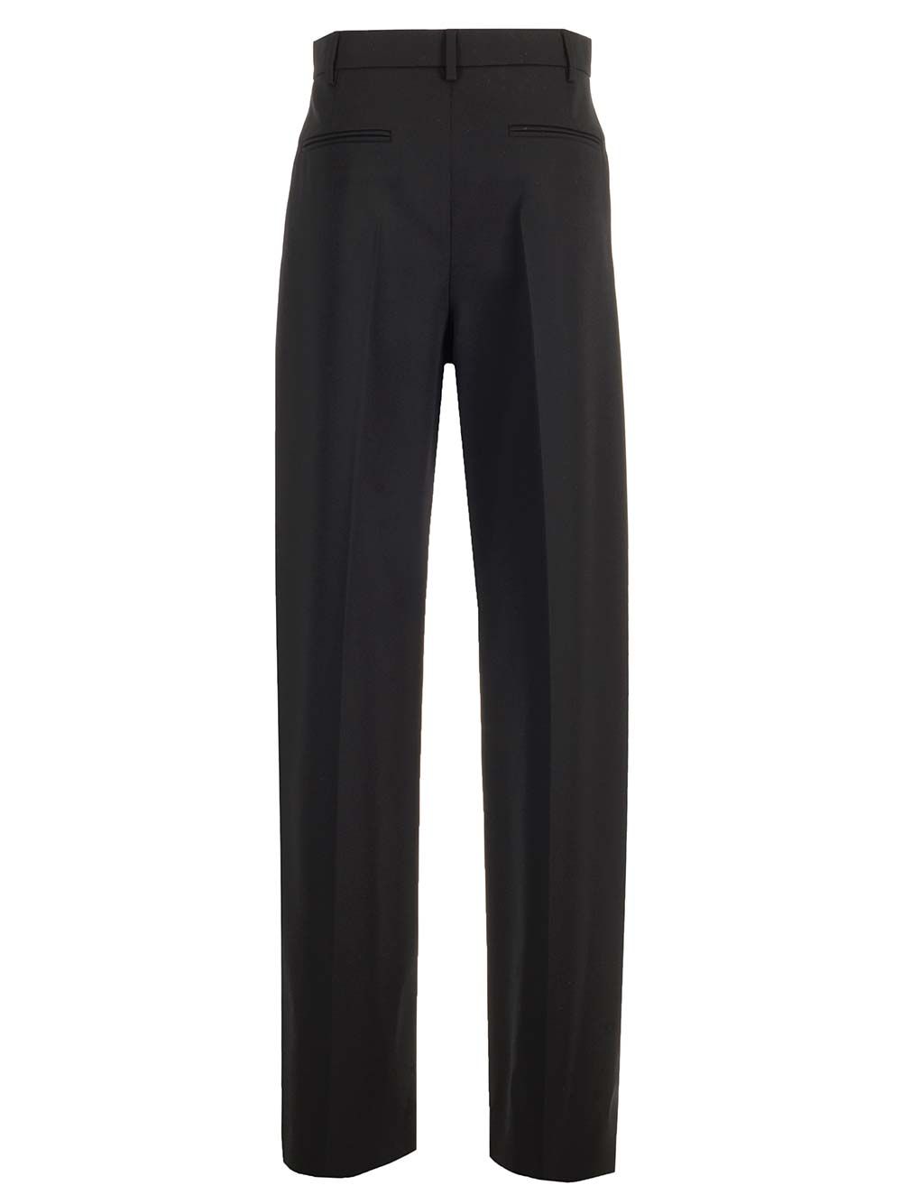 Valentino Garavani Grisaille Wool Trousers - Nero | 93f2579bf2a982da73ae7463e6c7ae4ea16bc8f4