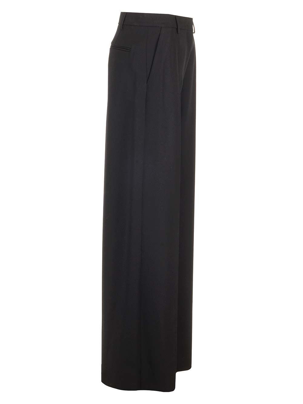 Valentino Garavani Grisaille Wool Trousers - Nero | 72ac1493b4786fdae68a6df1ec6e716069d41254