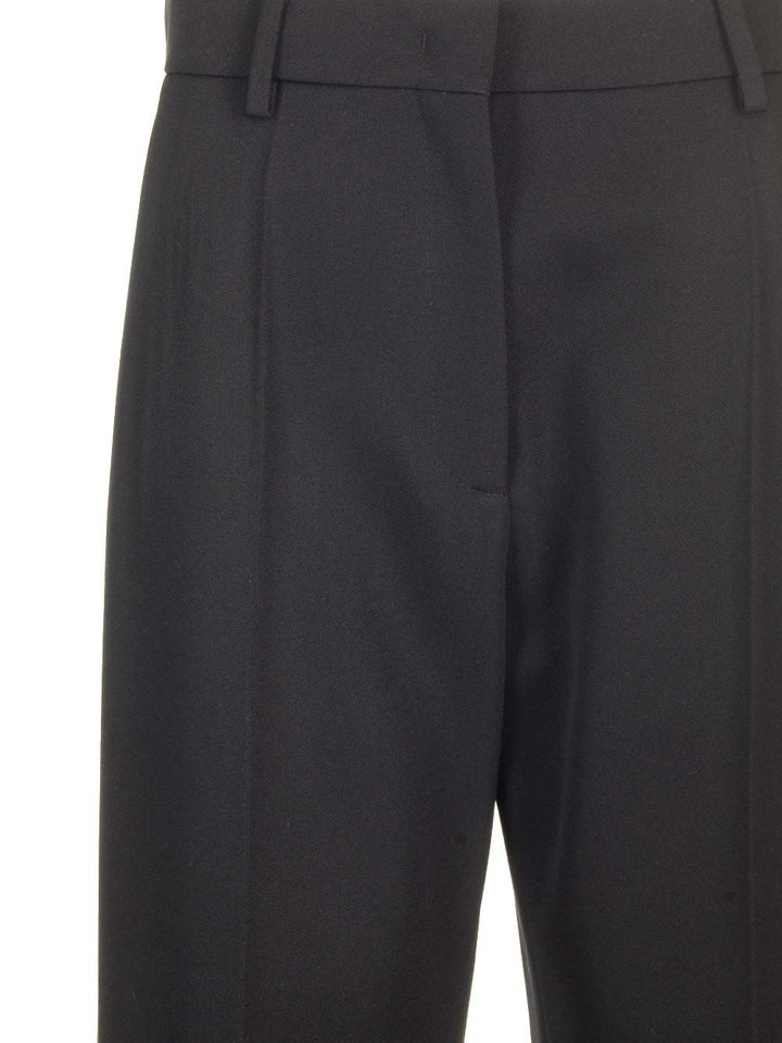 Valentino Garavani Grisaille Wool Trousers - Nero | 27cdfaa69c5a1cf90095184da61af7a8e09dc112
