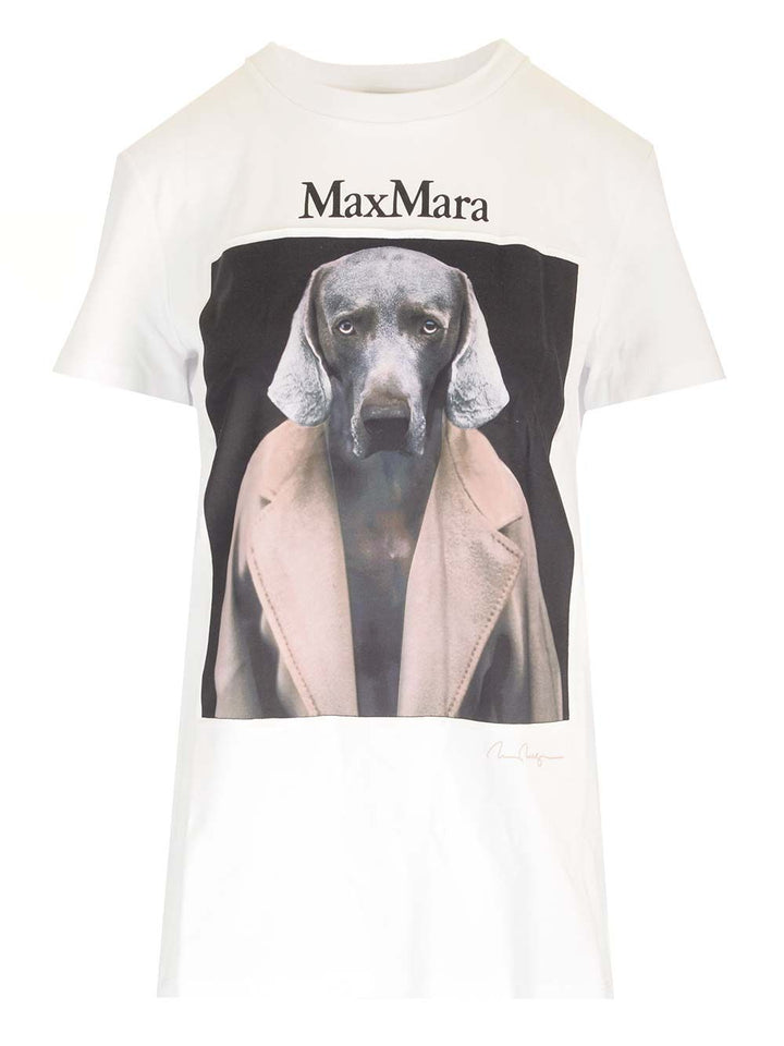 Max Mara Cotton Jersey T-Shirt - Bianco | aa087e045765be6904b074ee3dc3dcfb00f9f553