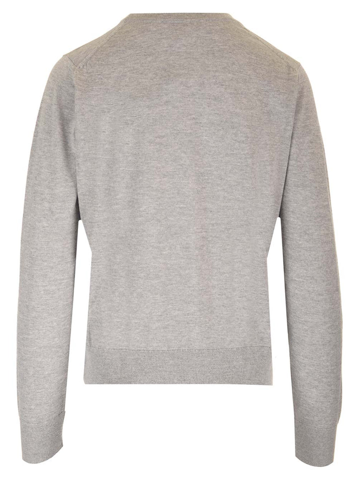 Maison KitsunÉ Regular Fit Jumper Knitwear - Grey | 1854ed1b19aef0900420c3e33ed18aa27b6e4112