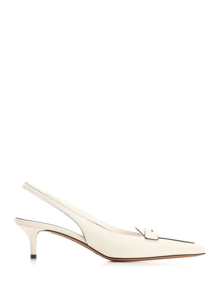 Valentino Garavani Loafer Sling Back Decollete - Bianco | 1ed480d503c0c2b89e04daf8e1607ded12ed163d