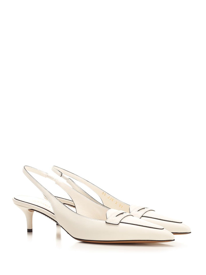 Valentino Garavani Loafer Sling Back Decollete - Bianco | 3407ce88c9e3ab6ac7cc4a1f7a1e7ced235fa099
