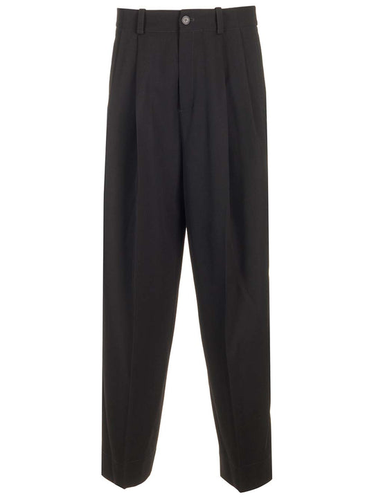 Virgin Wool Trousers Nero