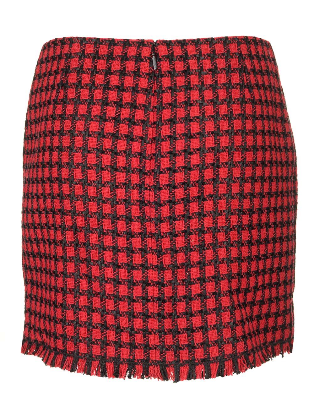 Versace Tweed Mini Skirt Gonne - Rosso | e636540bf5b29fe596755a2b413ce5832af45ddb