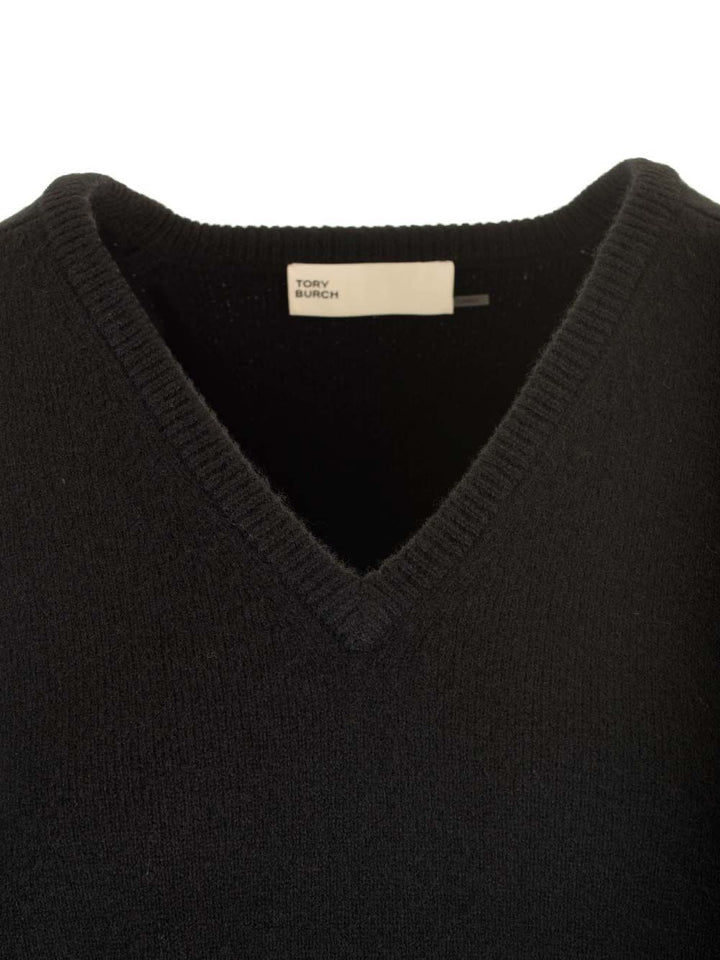 Tory Burch Relaxed Fit Sweater Knitwear - Nero | 9459be8b24d9a6910c8f01ecfa81821385117c01
