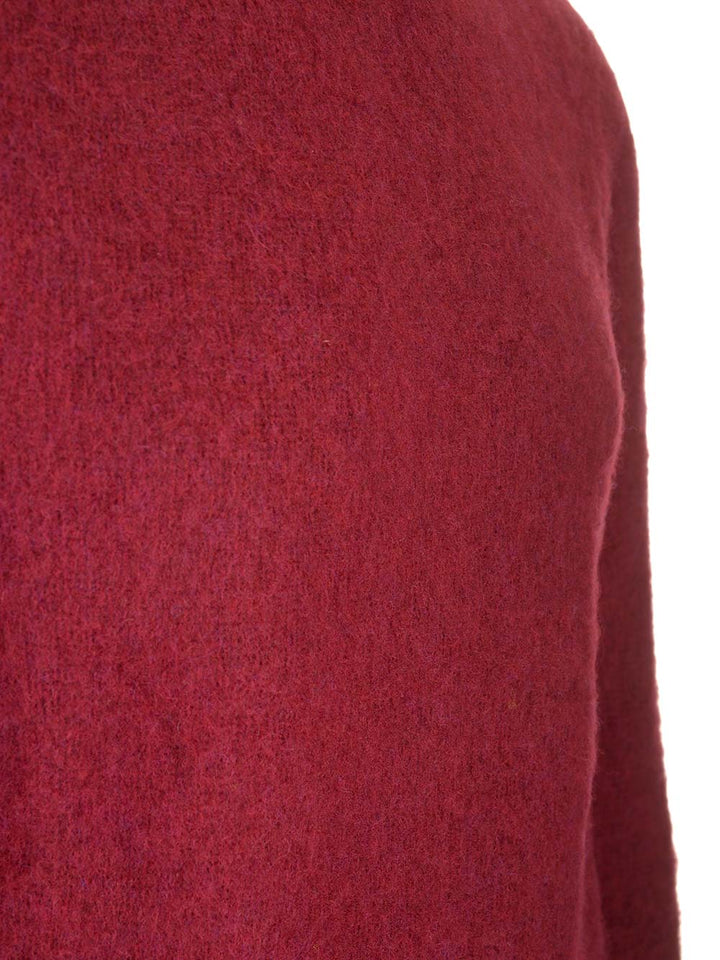 Howlin' Shetland Wool Crew Neck Knitwear - Bordeaux | 944f3f18b11b2c6835b7f08a6bad04479f331969