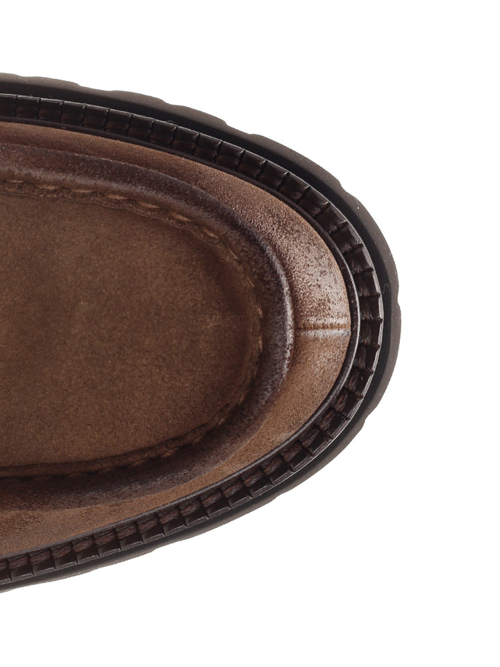 Corvari Suede Tank Paraboot Lace-Up Shoes - Marrone | d4f3d33d429c5a73c79f5e431a204ee1db0a3cac