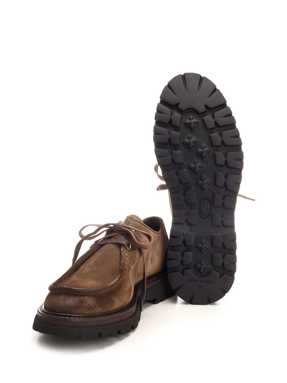 Corvari Suede Tank Paraboot Lace-Up Shoes - Marrone | c6adf86b994351d81ff90b881309fe8542ee02c9