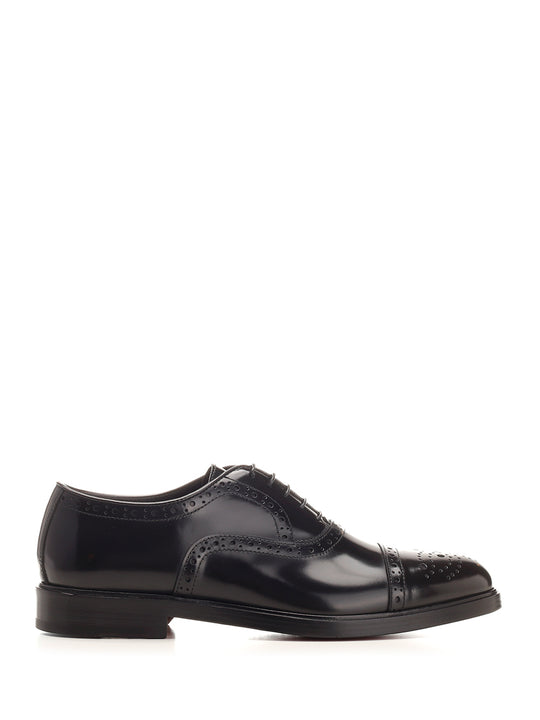 Duilio Classic Leather Shoe Lace-Up Shoes Nero