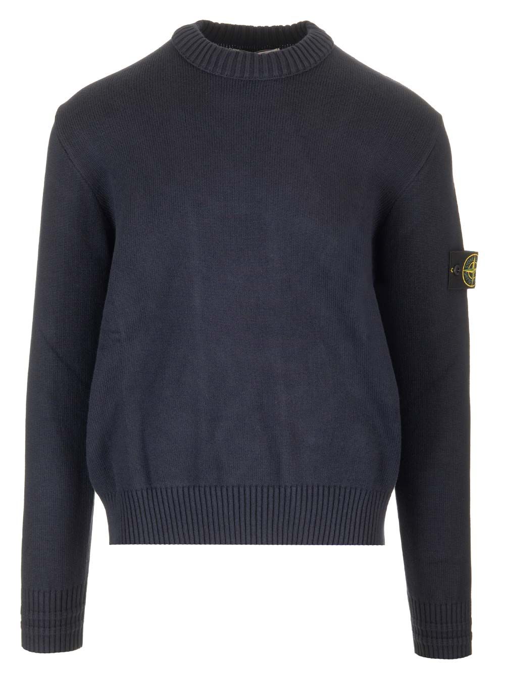 Stone Island Winter Cotton Crewneck Sweater Knitwear - Blu | 5ee83cfec0f2fb3cddeab5065c0244a74d4c92d5