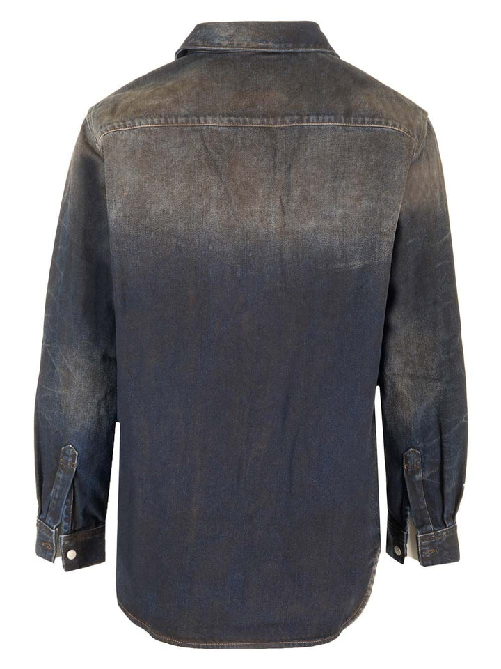 Acne Studios Relaxed Fit Denim Shirt Shirts - Blu | 68b31f0b0ae320244cac3af4cdc1c4a73402173e