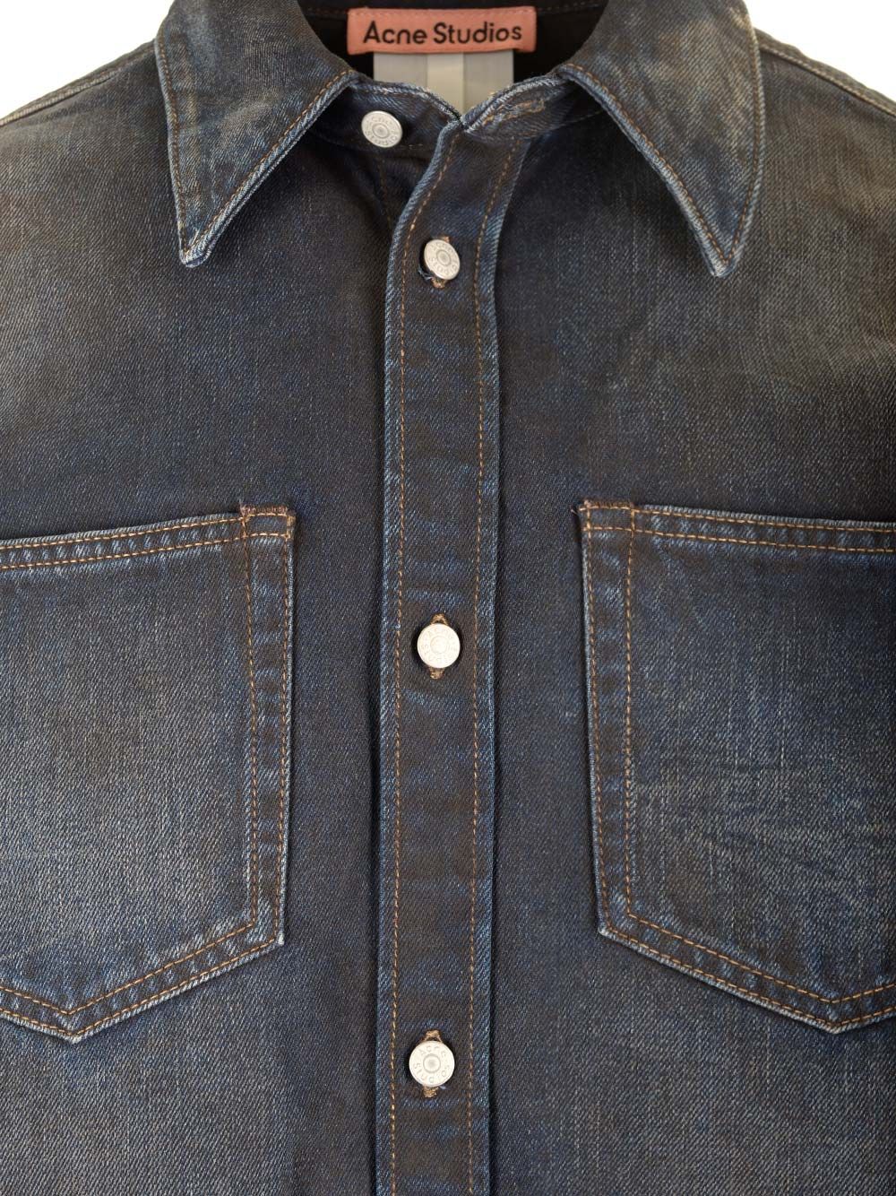 Acne Studios Relaxed Fit Denim Shirt Shirts - Blu | 269155dfe1079d54b7c3db2ae2ad8c2e135808d9