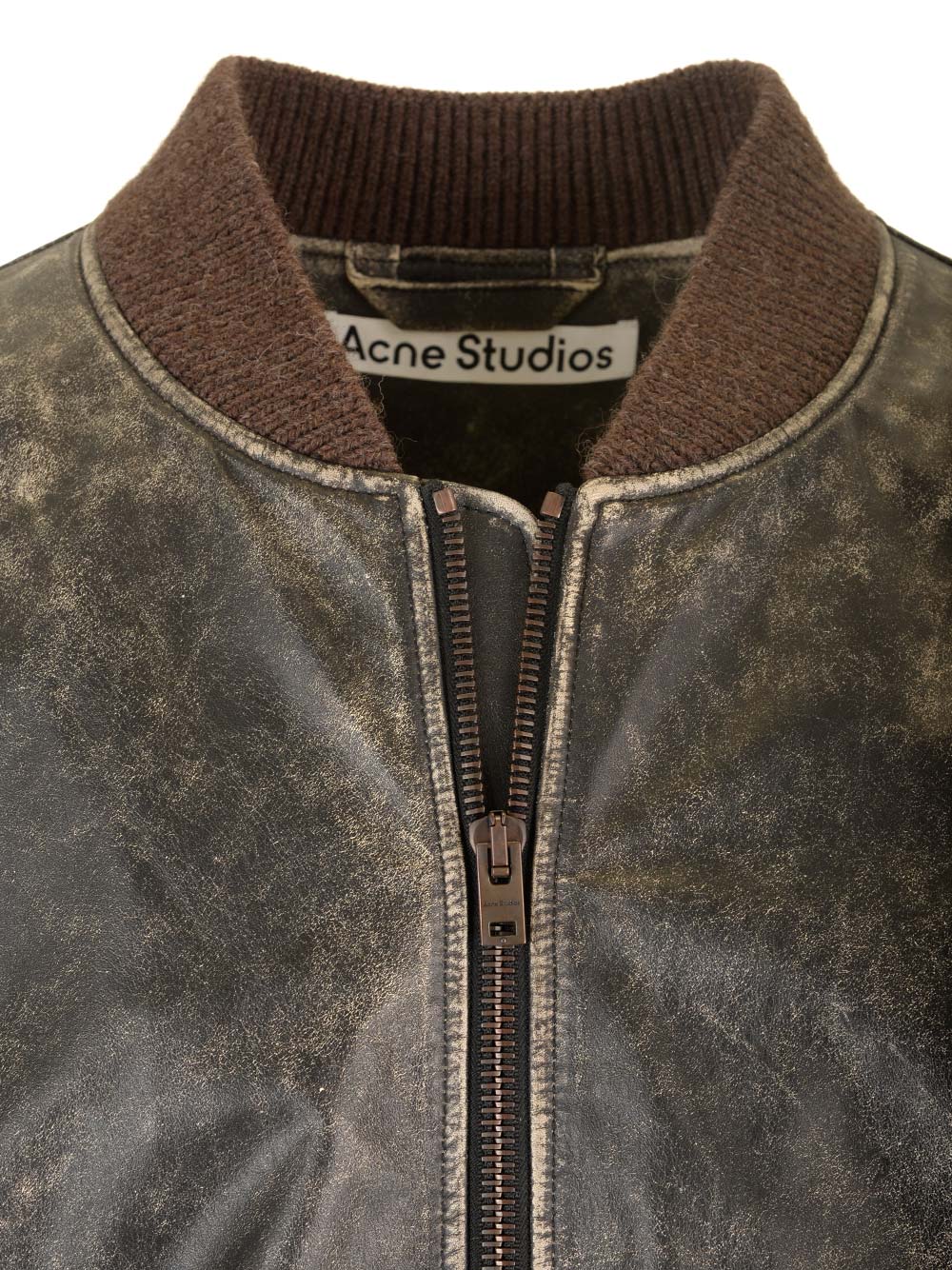 Acne Studios Leather Bomber Jacket Giacche - Nero | 8890bfe2984c5f92a74756557388be3376b4d5e4